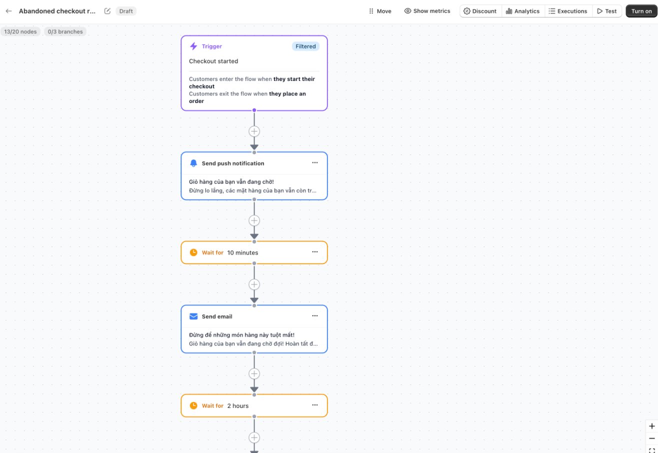 A flow in the builder